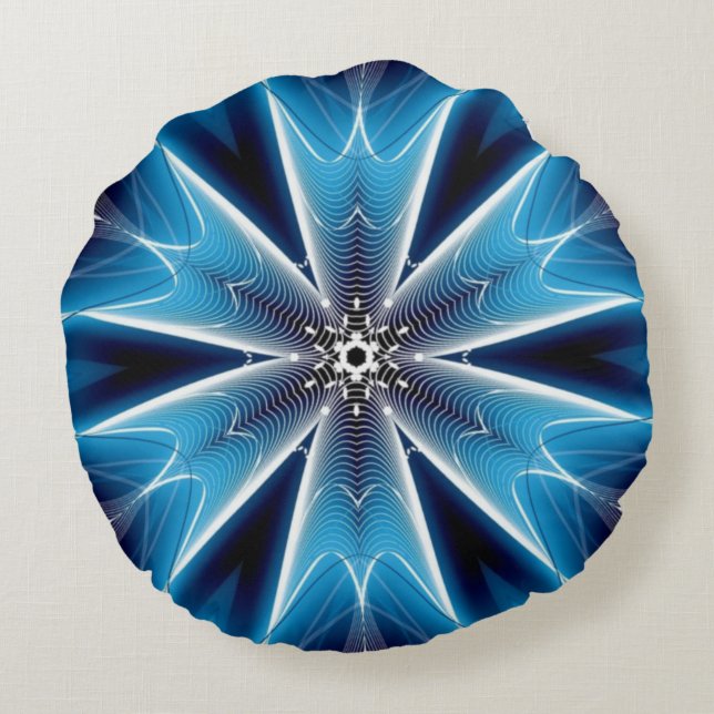 Fractal Pillow ~ Mandelbrot ~ Fibonacci ~ * ~ Rund Kudde (Baksidan)