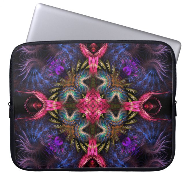 Fractal quatro Geometry Artistry Laptop Fodral (Framsidan)