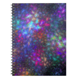 Fractal Rainbow Anteckningsbok Med Spiral