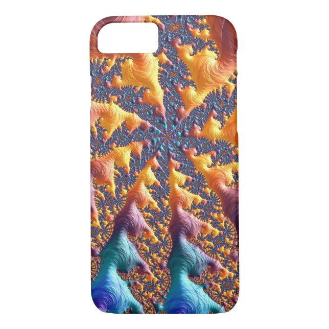 Fractal Rainbow Spires Case-Mate iPhone Skal (Baksida)