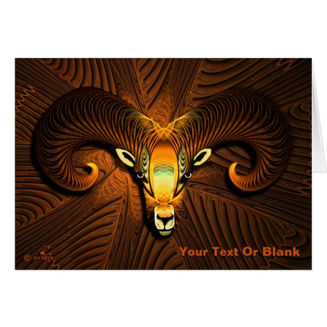 Fractal Rams chef Hälsningskort (Framsidan Horizontal)