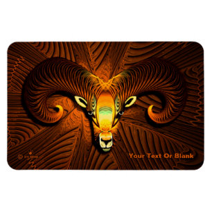 Fractal Rams chef Magnet