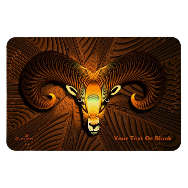 Fractal Rams chef Magnet (Horisontell)