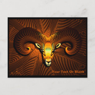 Fractal Rams chef Vykort
