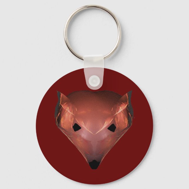 Fractal Red Fox Nyckelring (Framsida)