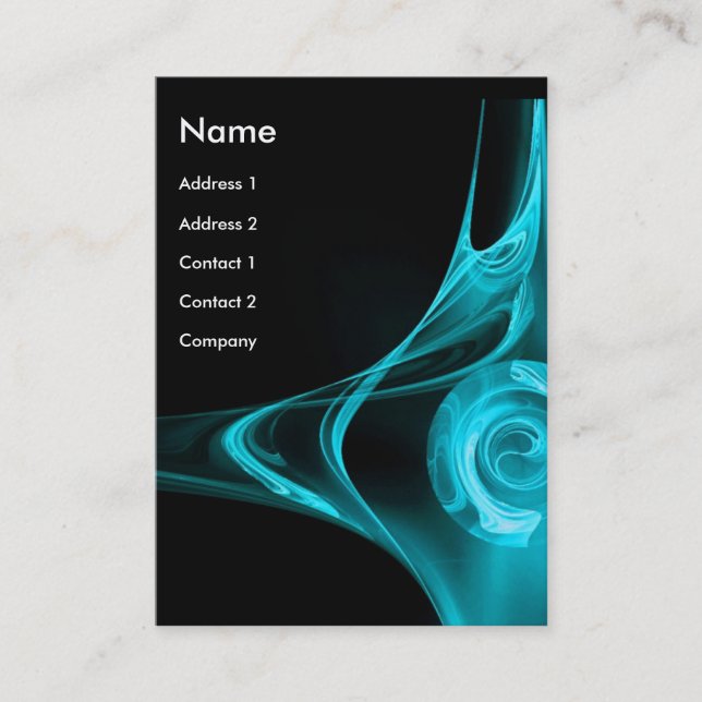 FRACTAL RO 2 ljusblå Visitkort (Framsida)