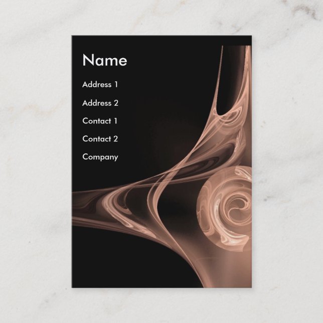 FRACTAL RO 2 ljusbrun svart svart Visitkort (Framsida)
