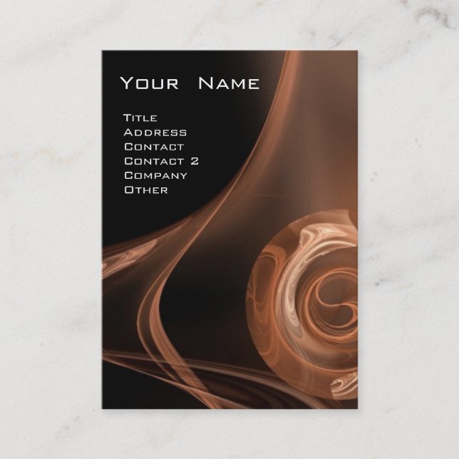 FRACTAL RO 3 ljusbrun svart svart Visitkort (Framsida)