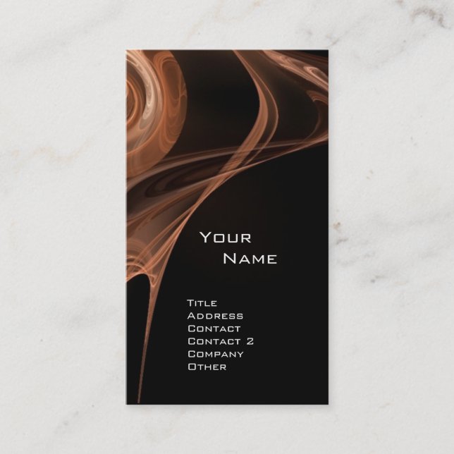 FRACTAL RO 3 ljusbrun svart svart Visitkort (Framsida)