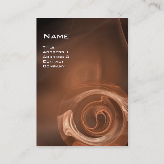 FRACTAL RO 4 MONOGRAM, brun vit Visitkort (Framsida)