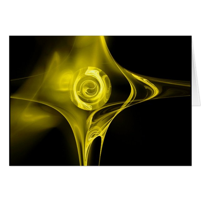 FRACTAL RO , gultens lila Hälsningskort (Framsidan Horizontal)