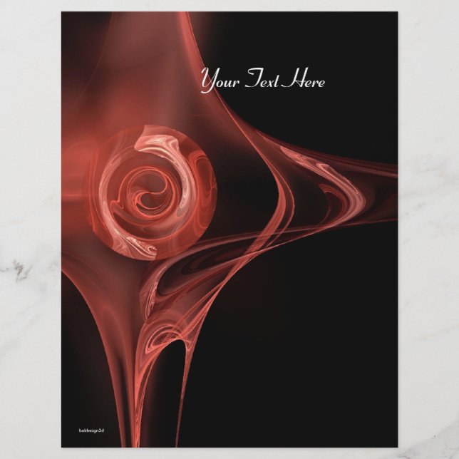 FRACTAL RO mjuk antik röd svart Reklamblad (Framsidan)