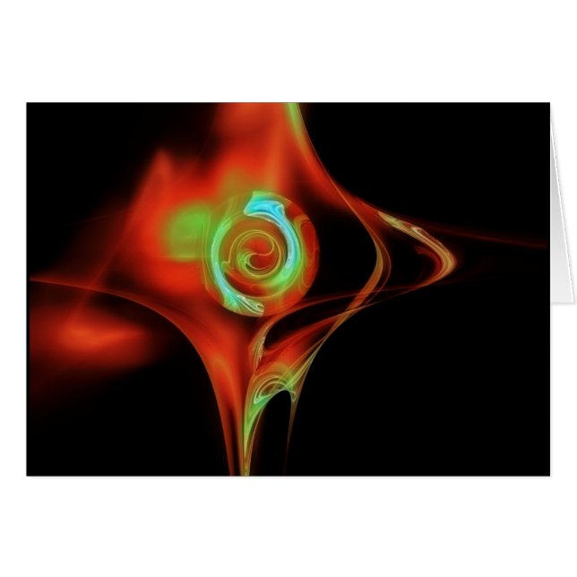 FRACTAL RO, röd grönt blå Hälsningskort (Framsidan Horizontal)