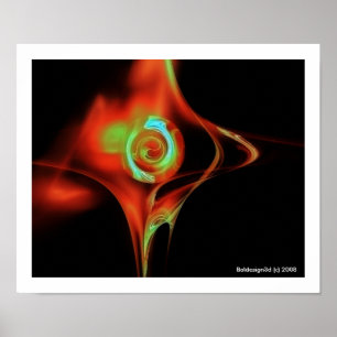 FRACTAL RO, röd grönt blå Poster
