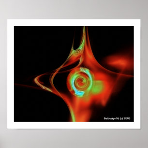 FRACTAL RO, röd grönt blå Poster