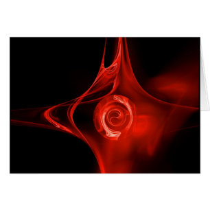 FRACTAL RO, röd Hälsningskort
