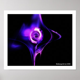 FRACTAL RO , rosa blue Poster