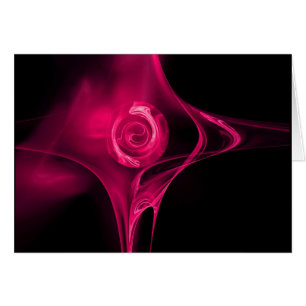 FRACTAL RO , rosa fuchsia Hälsningskort