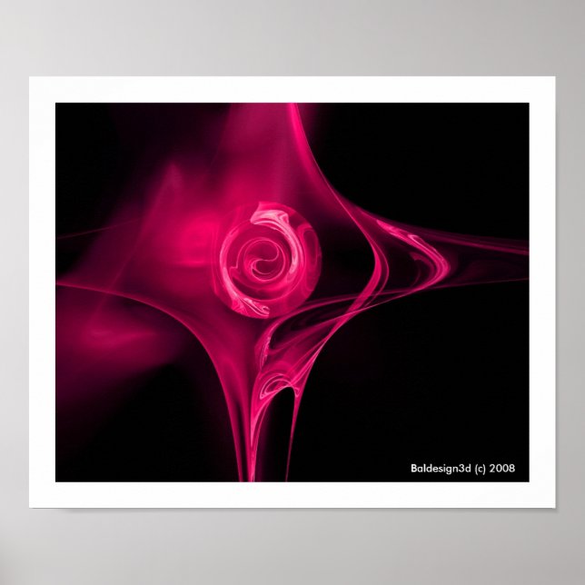 FRACTAL RO , rosa fuchsia Poster (Framsidan)