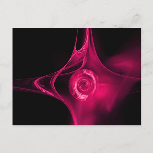 FRACTAL RO , rosa fuchsia Vykort (Framsida)