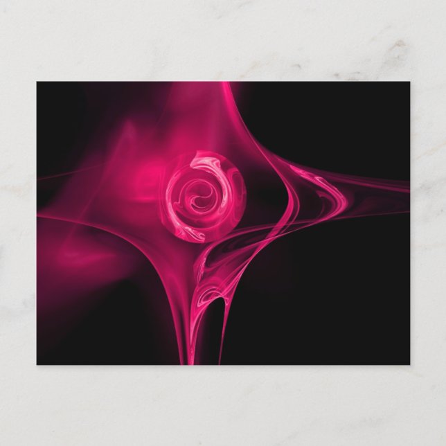 FRACTAL RO , rosa fuchsia Vykort (Framsida)