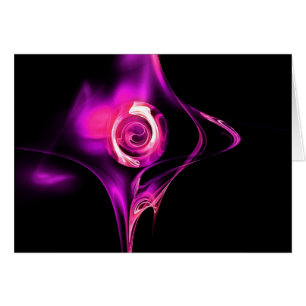 FRACTAL RO , rosa lila Hälsningskort