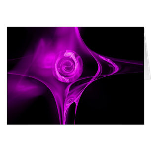FRACTAL RO , violett lila Hälsningskort