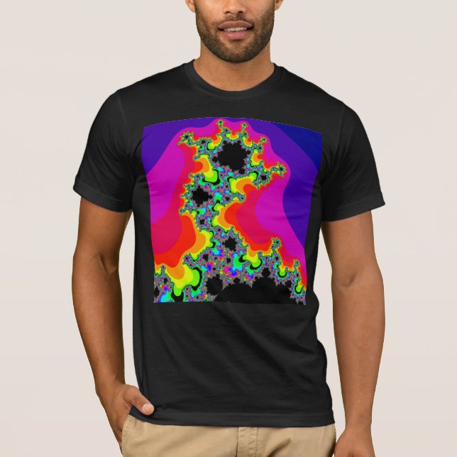 Fractal Roligt T-skjorta T Shirt (Framsida)