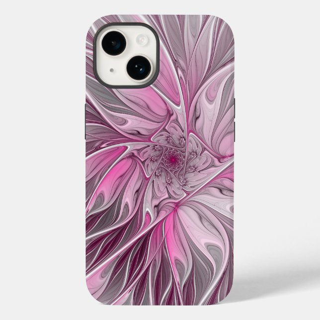 Fractal Rosa Flower Dream, Blommigt Fantasy Mönste (Baksida)