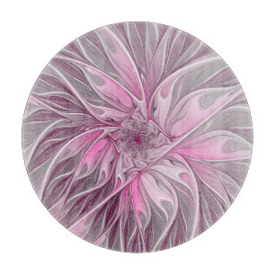 Fractal Rosa Flower Dream, Blommigt Fantasy Mönste