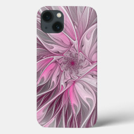 Fractal Rosa Flower Dream, blommigt Fantasy Mönste
