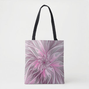 Fractal Rosa Flower Dream, Blommigt Fantasy Mönste Tygkasse