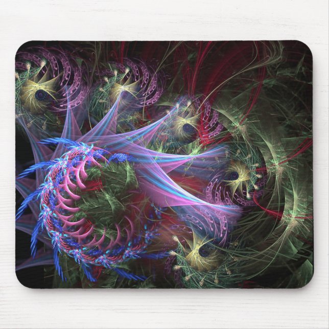 Fractal Rosett band Fullt Swirl Mousepad Musmatta (Framsidan)