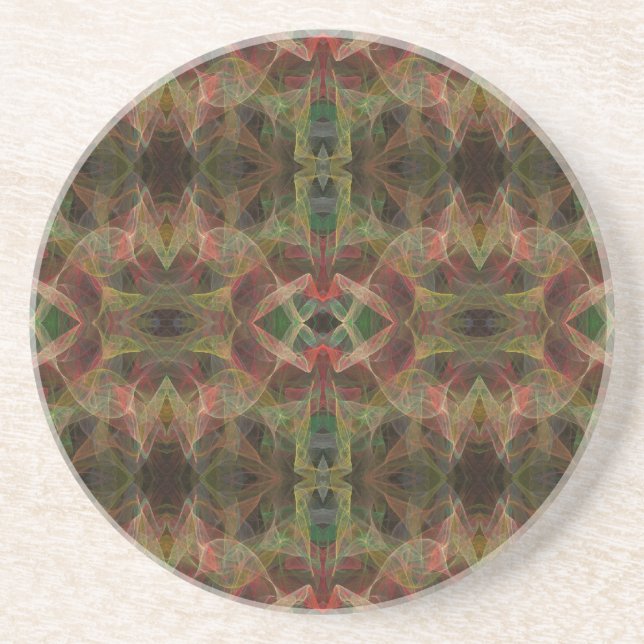 Fractal Series-10—Grn Rosa Underlägg 1 av färg (Framsidan)