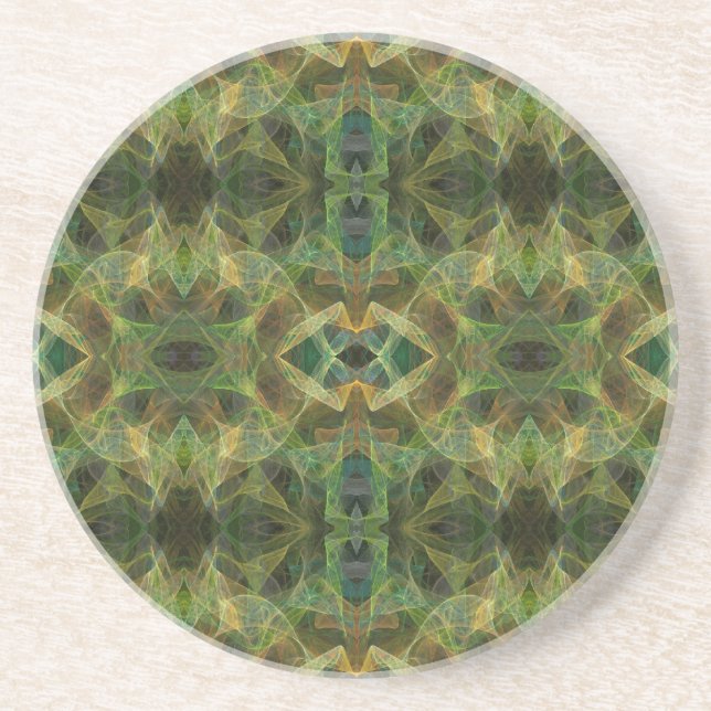 Fractal Series-10 - Grönt Underlägg 1 av färg (Framsidan)