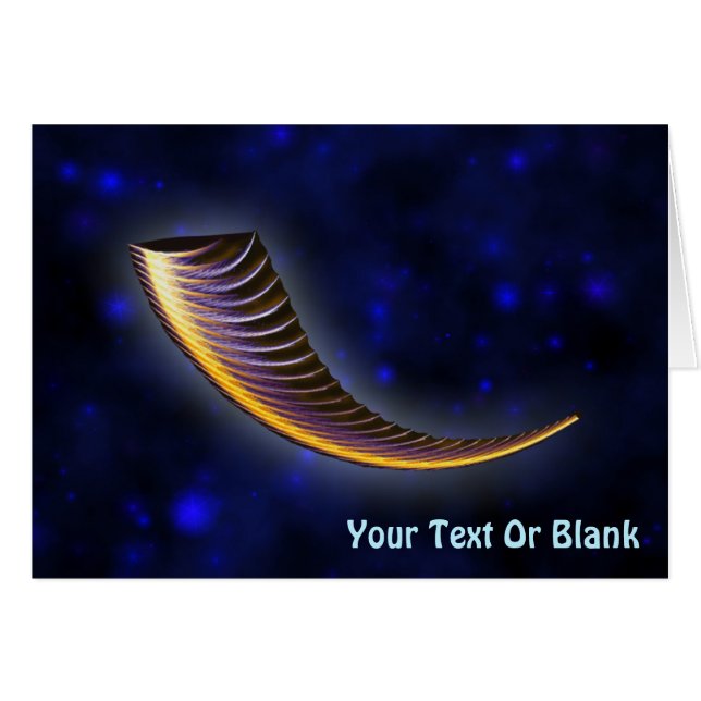 Fractal Shofar Hälsningskort (Framsidan Horizontal)