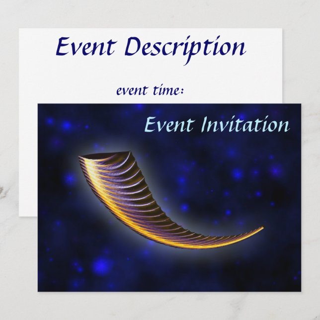 Fractal Shofar Inbjudningar (Fram/baksida)