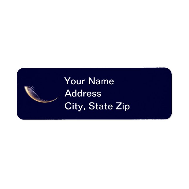 Fractal Shofar Returadress Etikett (Framsidan)