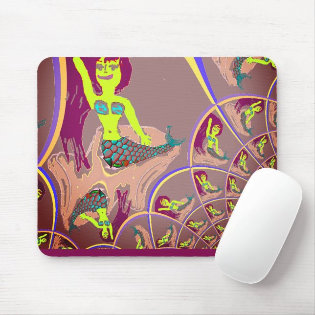 Fractal Sjöjungfru Fantasy Mouse Pad Musmatta (Med mus)