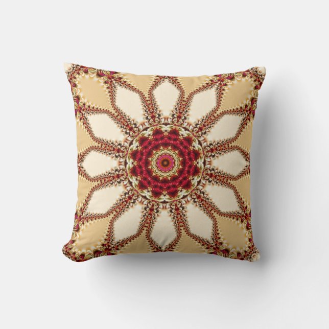 Fractal Snöre Daisy Flower Big Cushion Pillow Kudde (Framsida)