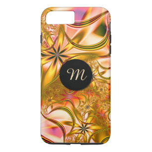Fractal som blomstrar den guld- monogramen
