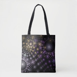 Fractal Sphere Art Mandala Universe Dekorativ kudd Tygkasse