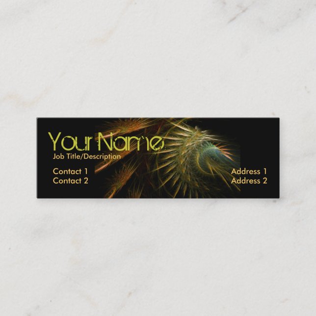 Fractal Spikez Mini-Affärskortet Mini Visitkort (Framsida)