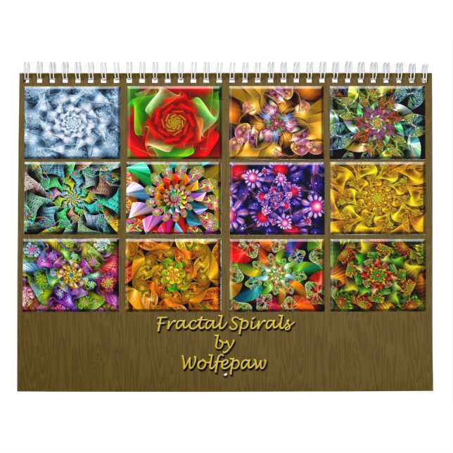 Fractal Spiral av Wolfepaw Calendar Kalender (Omslag)