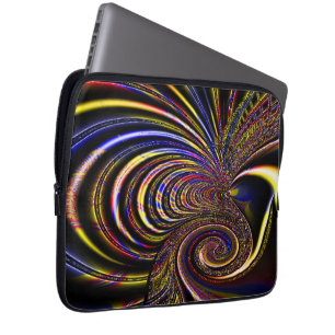 Fractal Spiral Designad (13 tum) Electronics Bag Laptop Fodral