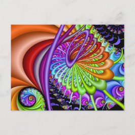 Fractal Spiral Pulling Taffy Vykort