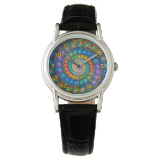 Fractal Spiral Snäcka Pärlor Watch Armbandsur