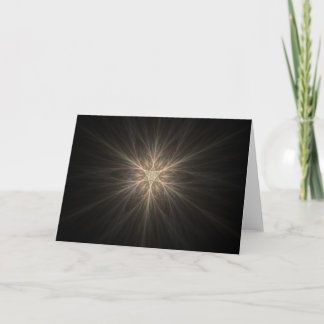 Fractal Star- eller snöflingdesign Helgkort