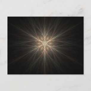 Fractal Star- eller snöflingdesign Vykort