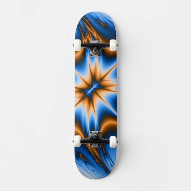 Fractal Star Old School Skateboard Bräda 18 Cm (Framsida)